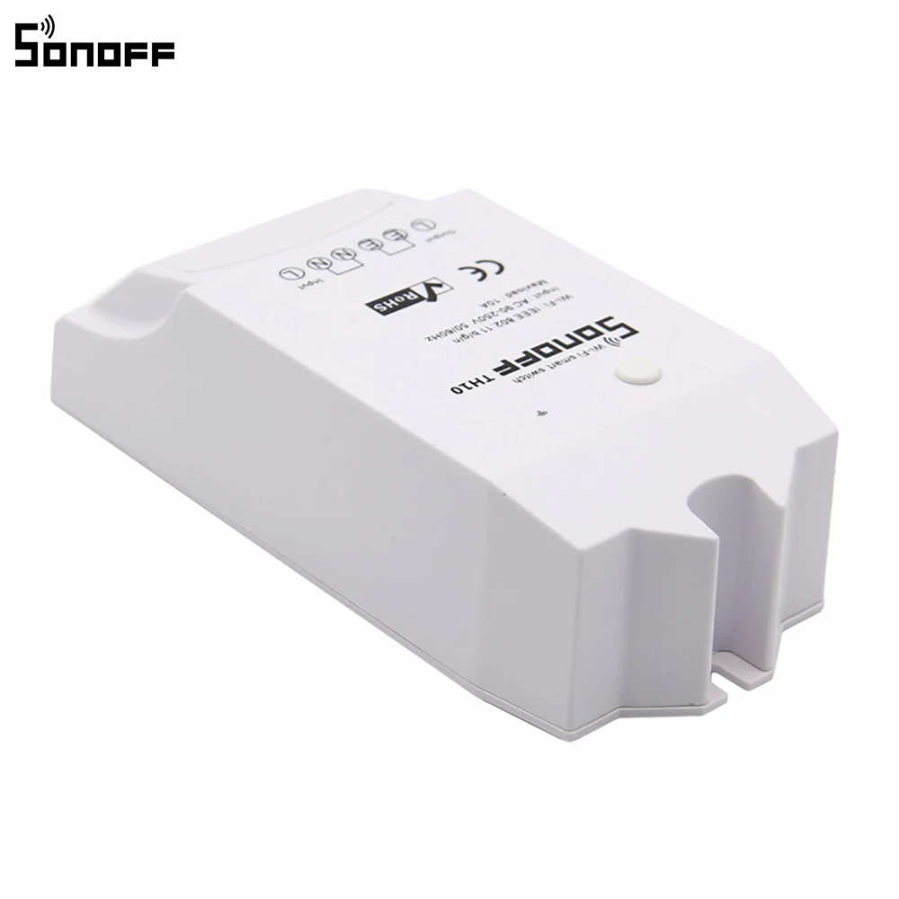 Sonoff TH10 10A Wifi умный переключатель модуль беспроводной Alexa вспомогательный датчик