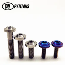PYTITANS titanium изготовленный на заказ Цветной анодированный титановый полный резьба Шестигранная розетка шестигранный болт для мотоцикла