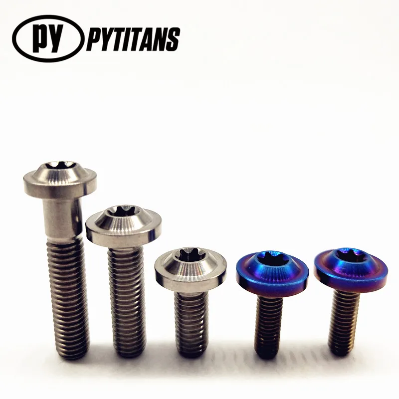 

PYTITANS Titanium Custom Colorful Titanium Anodizing Full Thread Hexagon Socket Hex Bolt for Motorbike