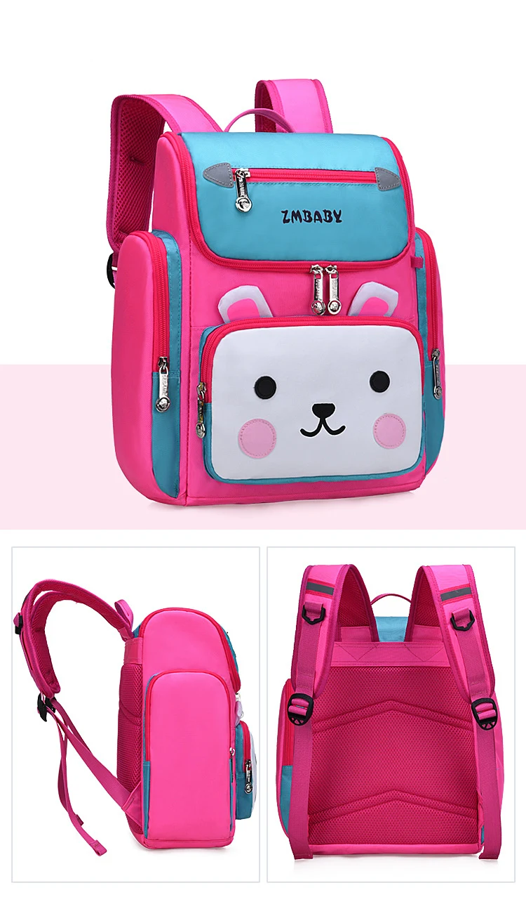 Школьные рюкзаки для девочек, детские школьные сумки, ортопедический рюкзак с кроликом, Детская сумка для девочек, детский Ранец, школьный ранец, Mochila