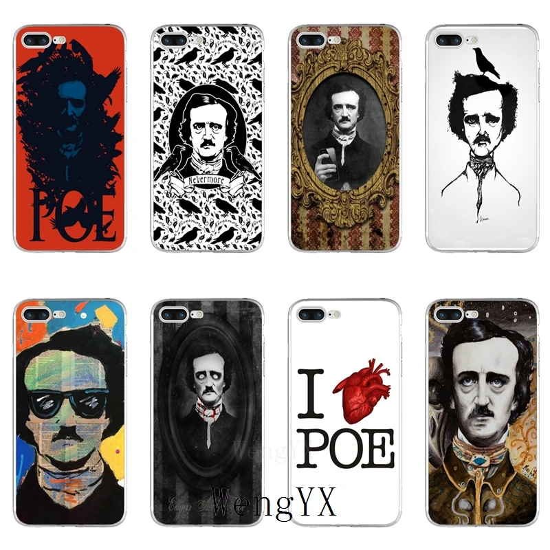 

classic Edgar Allan Poe Slim silicone TPU Soft phone case For Xiaomi Mi 6 6X A1 5 5s 5x 4 4c 3 mix max 2 note 2