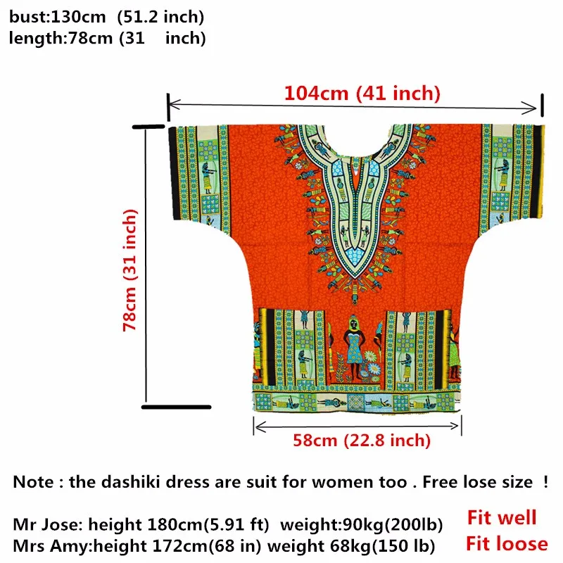 (Fast shipping) New fashion design african traditional printed 100% cotton Dashiki T-shirts for unisex (MADE IN THAILAND) african suit
