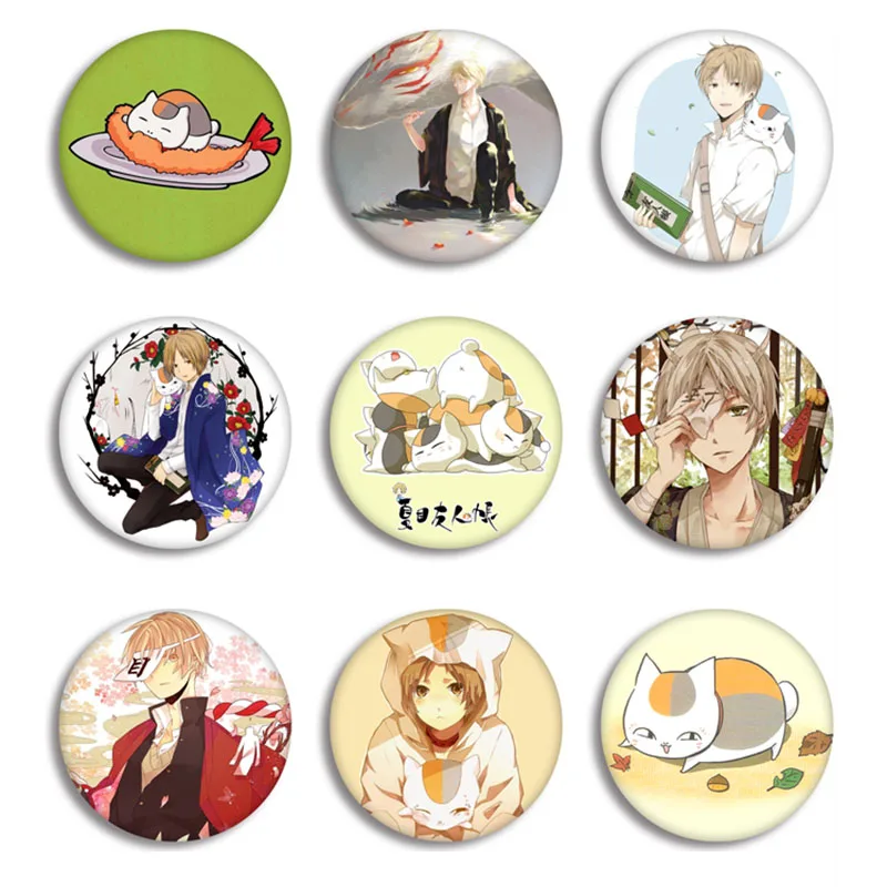 

Anime Natsume Yuujinchou Book of Friends Cosplay Badge Cartoon Cat Teacher Brooch Pin Jewelry Graduation Gift Clothes Decoration