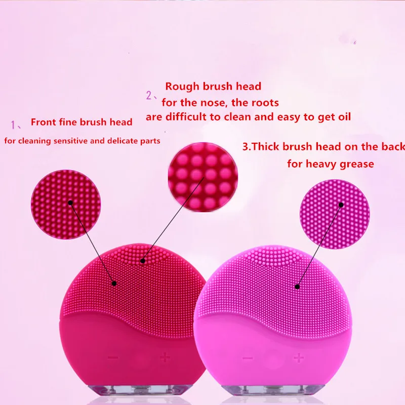 

Electric Silicone Facial Cleansing Brush USB Rechargeable Smart Face Cleaner Beauty Tool
