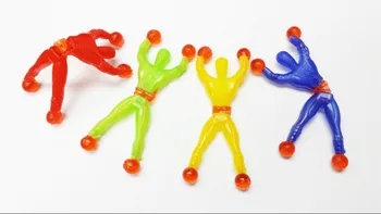 

10X Sticky Man Wallman Toys Mixed Colors Vending New for kids Boys Pinata Birthday Party Favors Gift Novelty School Prize