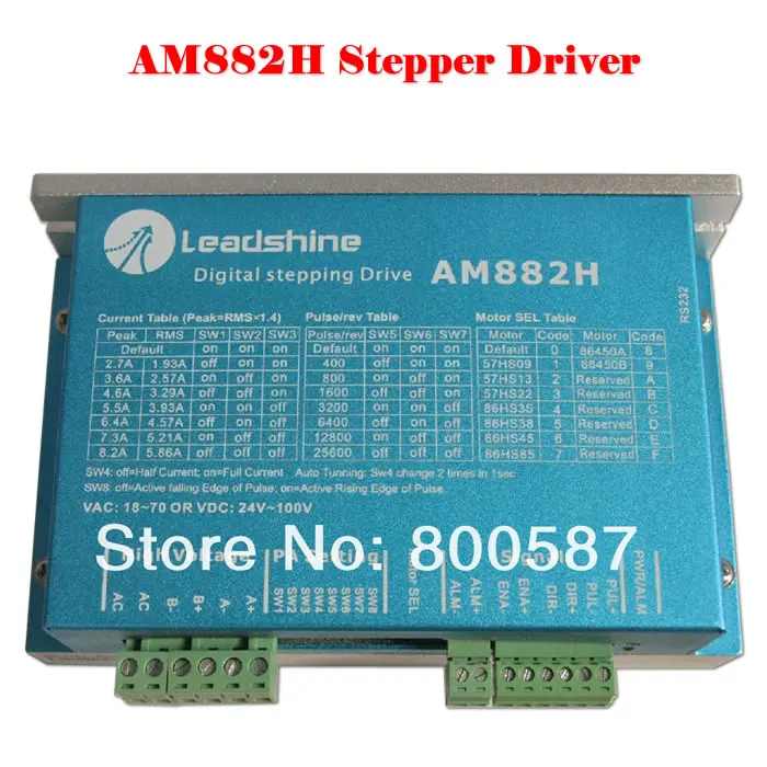 

Leadshine AM882 Stepper Drive Stepping Motor Driver 80V 8.2A with Sensorless Detection