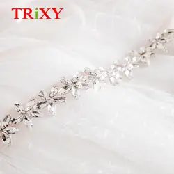 TRiXY S96 Кристальный свадебный пояс, свадебные аксессуары, стразы, Кристальный свадебный пояс, ленты, пояс для невесты