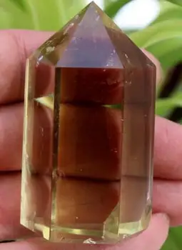 

DYZ 0319 NATURAL BLUE PHANTOM Feather Citrine CRYSTAL POINT HEALING
