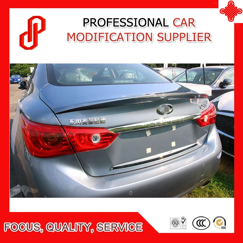 

High quality ABS material black white ect color car rear lip spoiler for Infiniti Q50 Q50S Q50L car spoiler 2014 - 2018