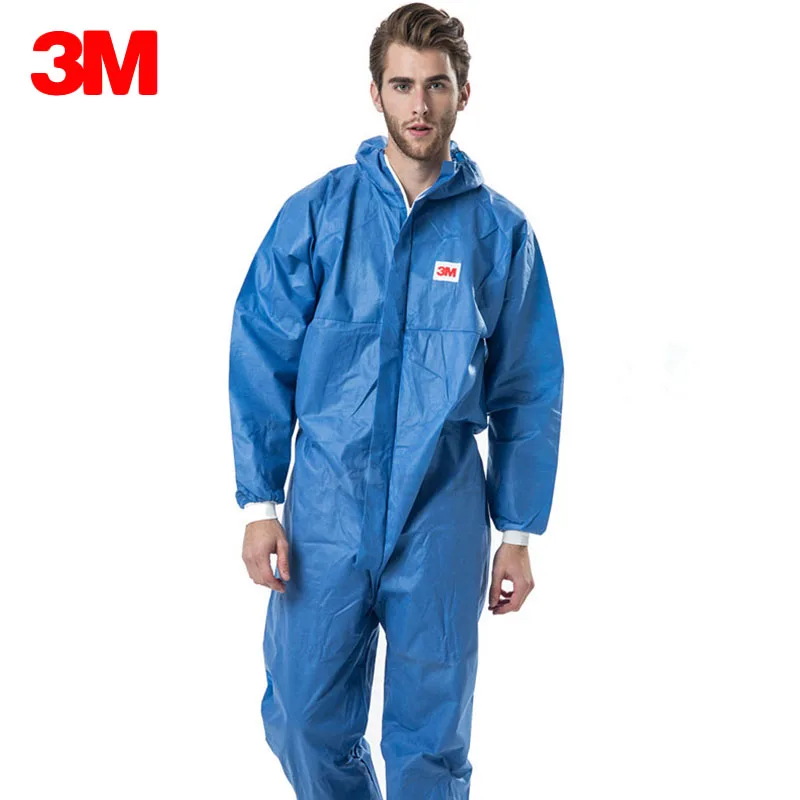 

3M Disposable Anti-static Coverall Hooded Cleanroom Garments Dust-proof Work Safety Clothing Anti Paint Protective Overalls
