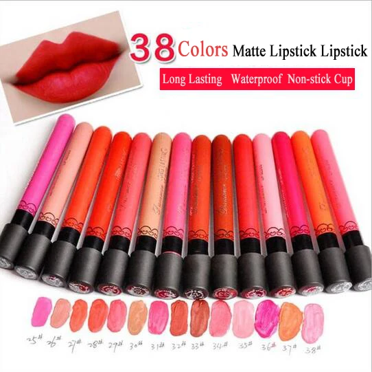 

Danimer 38 Color Liquid Matte Lipstick Long Lasting Batom Maquillage Labiales Waterproof Pintalabios Beauty Makeup Lip Stick