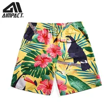 Быстросохнущие 3D шорты для птиц, мужские новые летние пляжные шорты, повседневный мужской купальный костюм, шорты, серфинг плавание, шорты от Aimpact AM2121