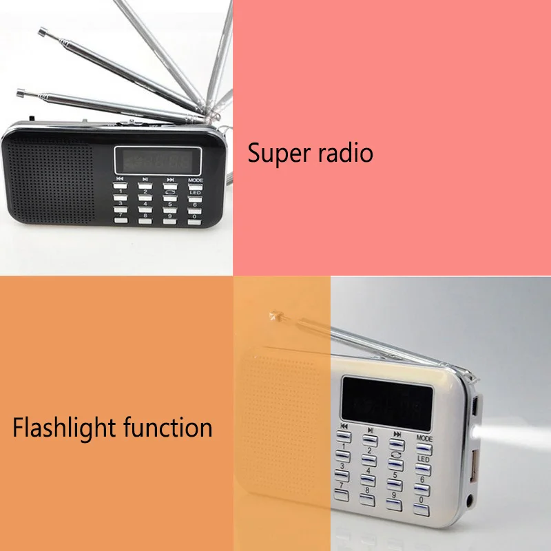 Цифровой Mp3 радио FM AM Портативный радиоприемник с MP3 плеером мультимедийный
