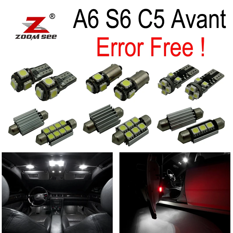 24pc x Canbus Error Free LED Interior Dome Map Light Kit Package for 1998 to 2004 Audi A6 S6 C5 Avant Wagon 24pc x Canbus Error Free LED Interior Dome Map Light Kit Package for 1998 to 2004 Audi A6 S6 C5 Avant Wagon