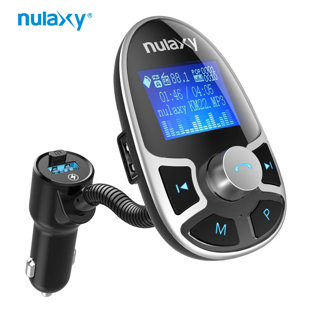 Автомобильный MP3-плеер Nulaxy KM22 Bluetooth fm-модулятор поддержка флеш-накопителя TF карта