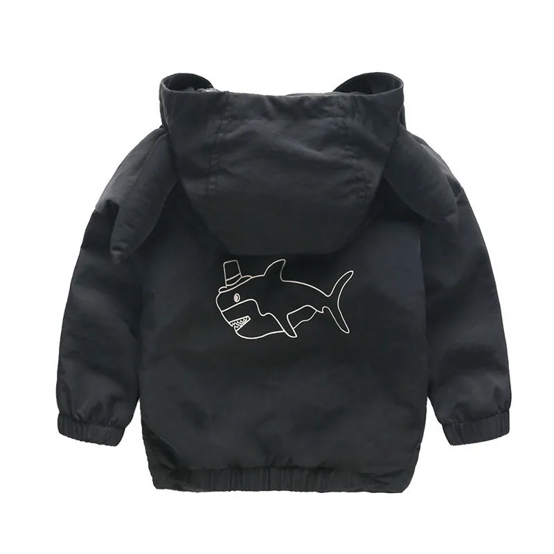 90-120cm Cute Devil Ear Kids Boys Jacket Windbreaker Spring Girls Jacket Girls Trench Coats Autumn Hooded Children Clothing  (11)