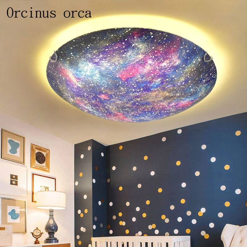 Creative Cartoon Planet Led Ceiling Lamp Boy Bedroom Children Led Ceiling Lamp Boy Bedroom