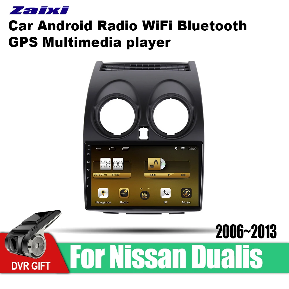 

ZaiXi Android Car 2 din multimedia GPS Navigation For Nissan Dualis 2006~2013 vedio stereo Radio audio wifi video map video