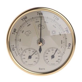 

Wall Mounted Household Barometer Thermometer Hygrometer Weather Station Hanging LS'D Tool