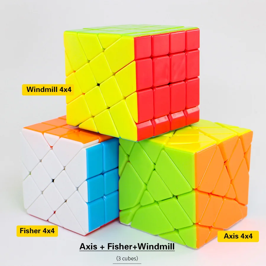 Fanxin Axis Fisher ветряная мельница 4x4 Cube Stickerless 4x4x4 Magic Cubes Higth Diffuclty профессиональная головоломка для детей - Цвет: 3 Cube