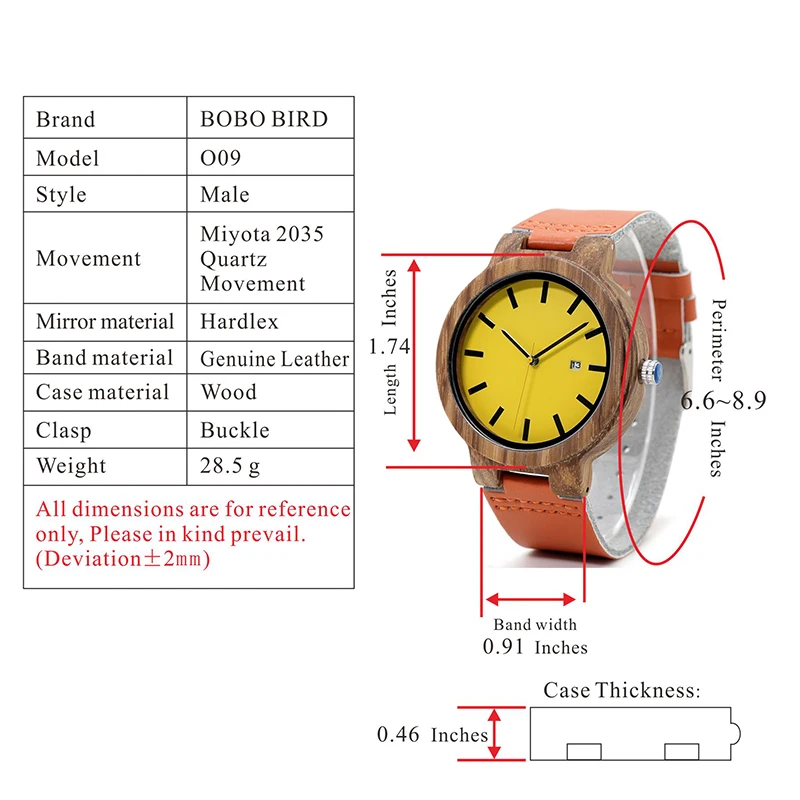 Бобо птица CcO09 чистый желтый циферблат Для мужчин Часы с Календари Дизайн Зебра деревянный Часы для мужчин в деревянной подарочной коробке