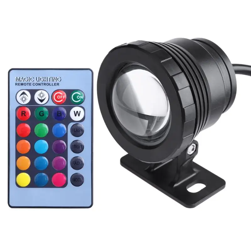 

Waterproof Lamp LED US Plug 220V RGB 5W LED Underwater Light Swimming Pool Fountain Decoration Remote Control Spotlight