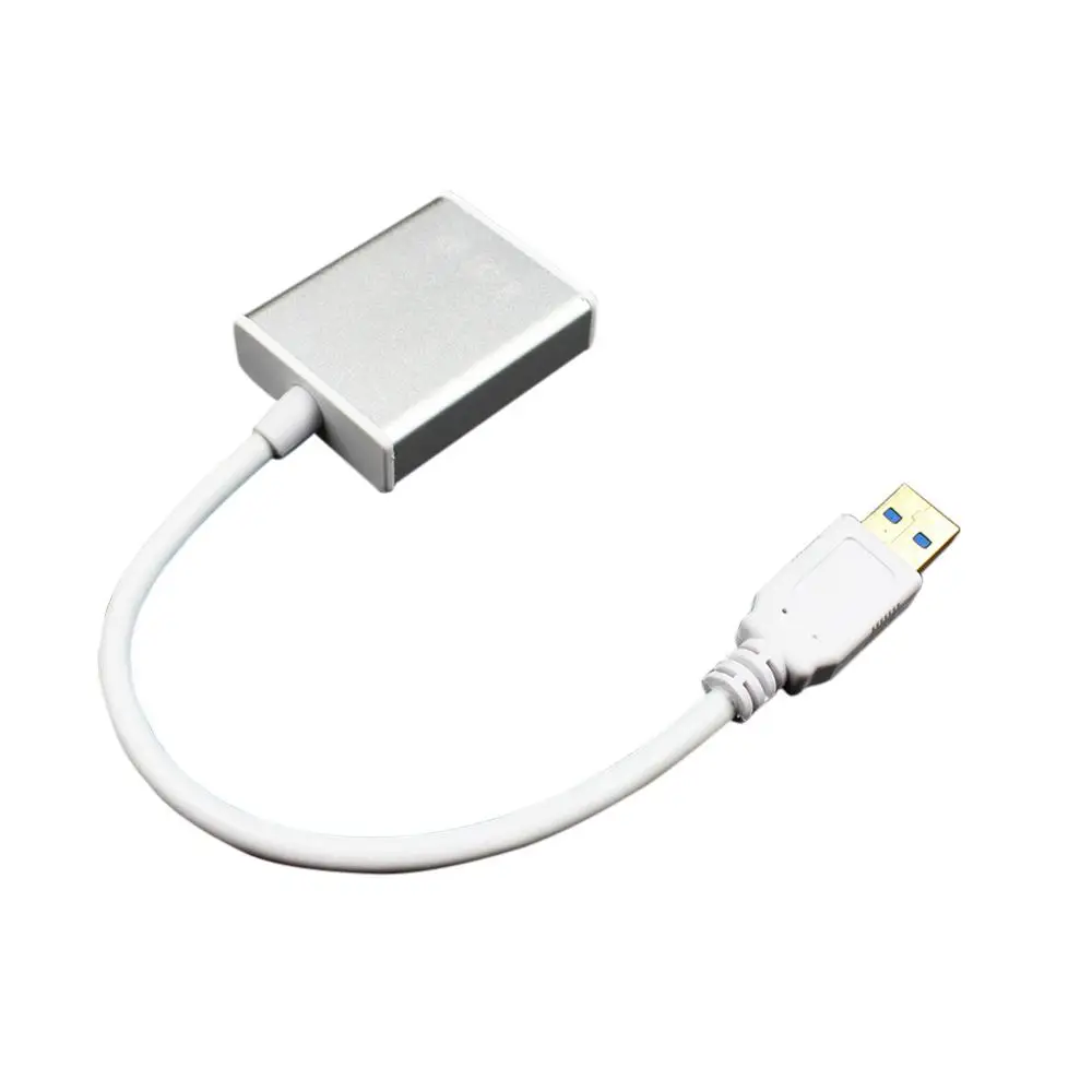 Белый Внешняя видеокарта линия преобразования USB 3,0 в HDMI конвертер кабель для монитора графический адаптер HD 1080 P для ПК HDTV ЖК-дисплей - Цвет: Белый