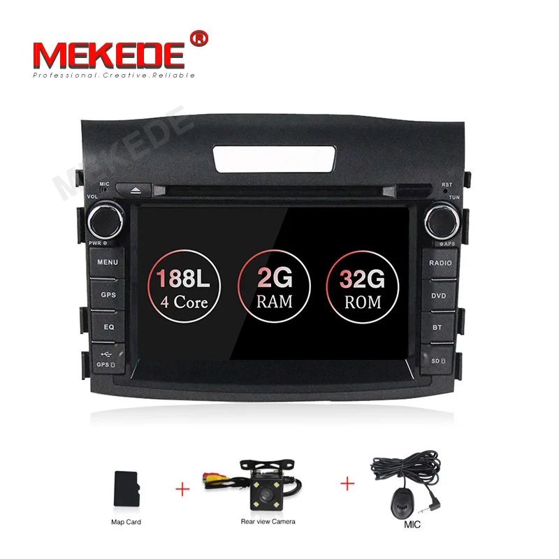 Mekede Octa 8 Core автомобильный DVD gps android 9,1 2 ГБ+ 32 ГБ для Хонда сrv CR-V 2011 2012 2013 Видео Радио Поддержка 4 аппарат не привязан к оператору сотовой связи - Цвет: add camera