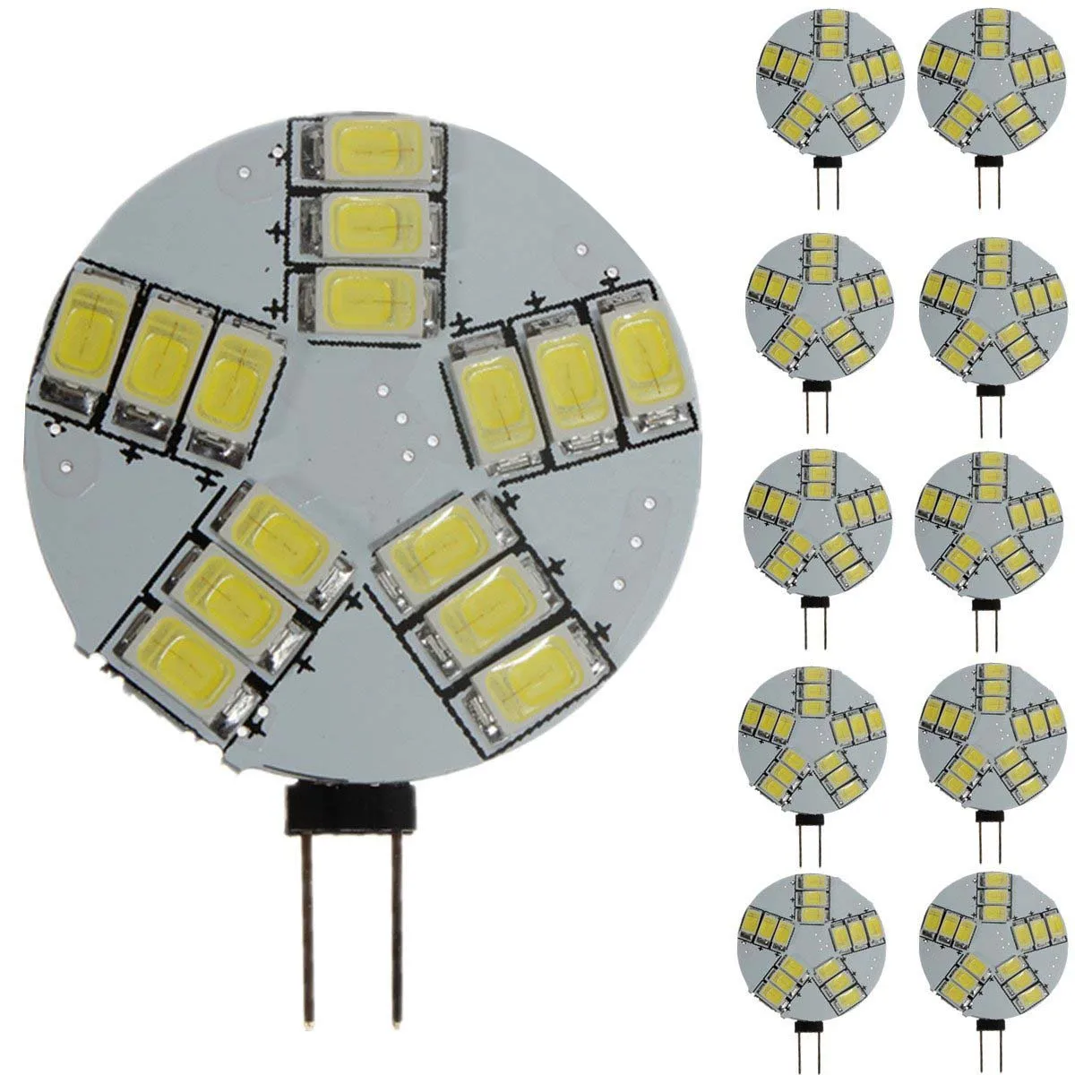 10 шт. G4 5630SMD 15 светодиодов 330Lm 4 Вт белая сменная лампа 40 Вт галогенная лампа Pin лампа B AC/DC12V Pin Plug лампа