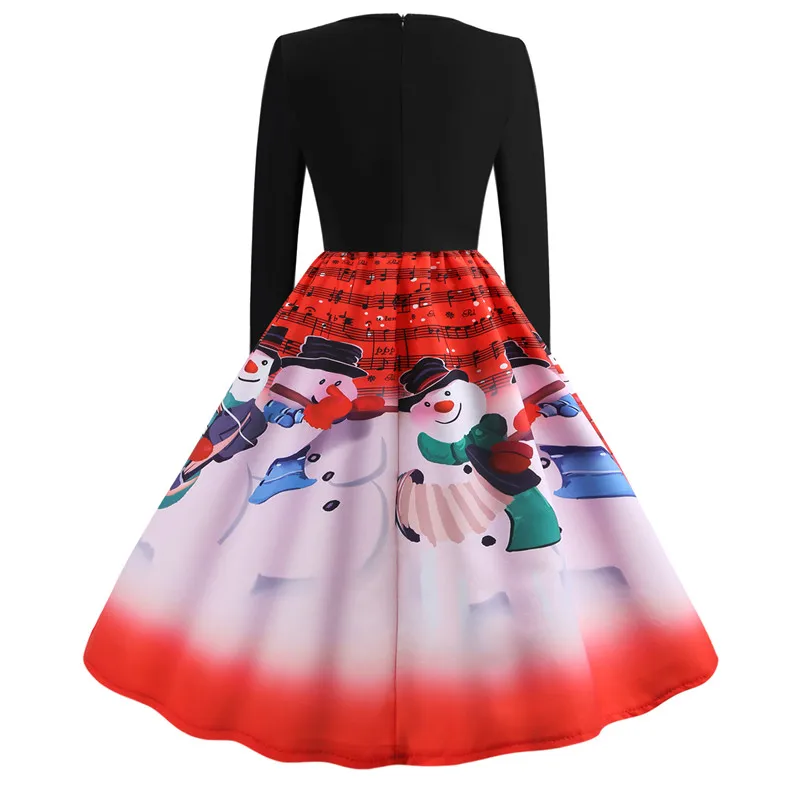 Music Note Print Christmas Dresses - Artistic Pod