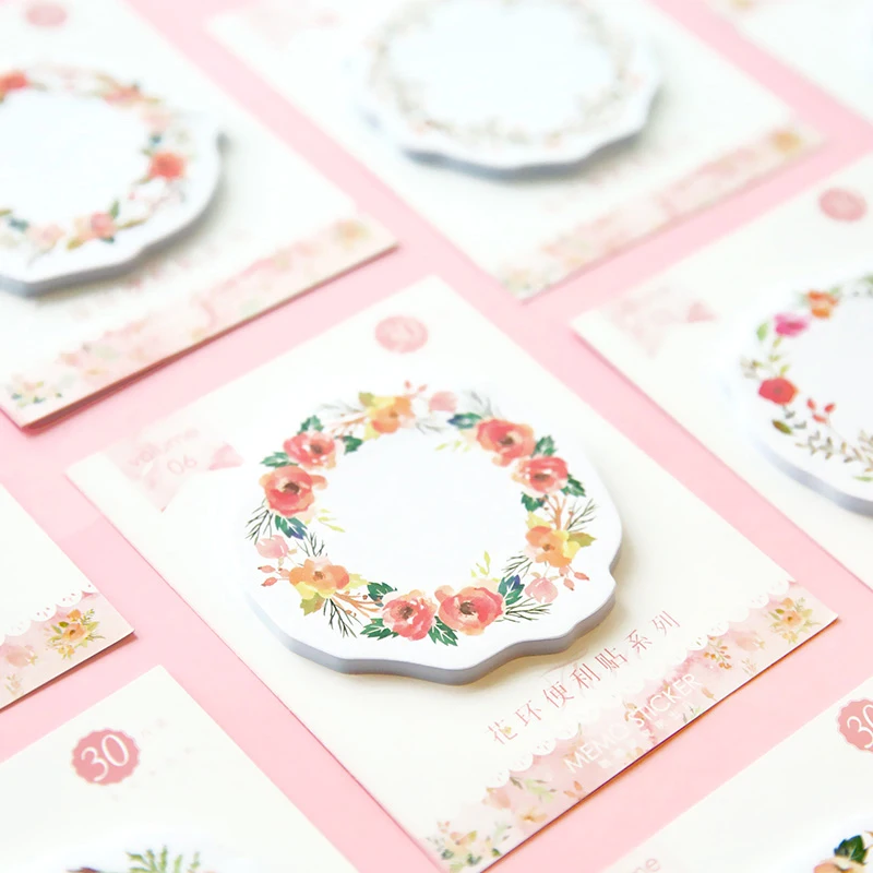 

8 pcs/Lot Rosette memo sticker Paper sticky note Flower post it for diary Stationery office accessories School supplies
