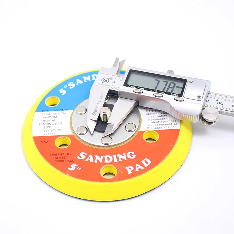 5 inches 6holes air sander pad 2