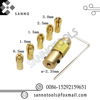 

High quality low price 5pcs / Set 0.5-3mm Small Electric Drill Bit Collet Micro small Twist Woodworking Drill Chuck