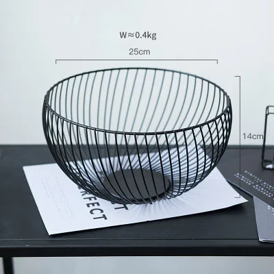 Скандинавские Ins домашние корзины для хранения кованого железа полые настольные Снэк круглые корзины проволочные домашние Железные Корзины для хранения фруктов - Цвет: F