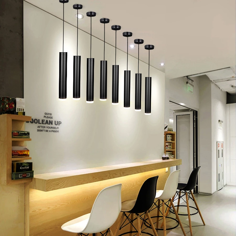  led Pendant Lamp Hanging lamp Kitchen Island Dining Room Shop Bar Counter Decoration Cylinder Pipe  - 32858157338