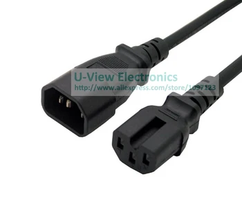 

NCHTEK 1M Length IEC 320 C14 Male to C15 Female Cord, C14 to C15 Power Extension Cable For PDU UPS/Free Shipping/5PCS