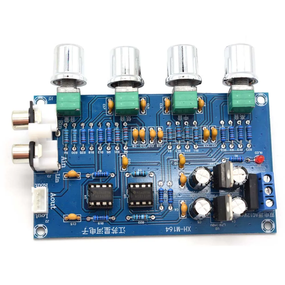 Lusya предусилитель усилитель аудио тон доска NE5532 с 4 способ регулировки AC12-15V C2-001