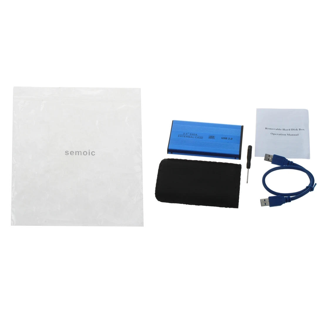 Semoic USB 3,0 жесткий диск SSD SATA внешний алюминиевый 2,5 дюйма жесткий диск коробка корпус, но не более чем на 1 ТБ 2,5 дюймов SATA HDD внешний корпус