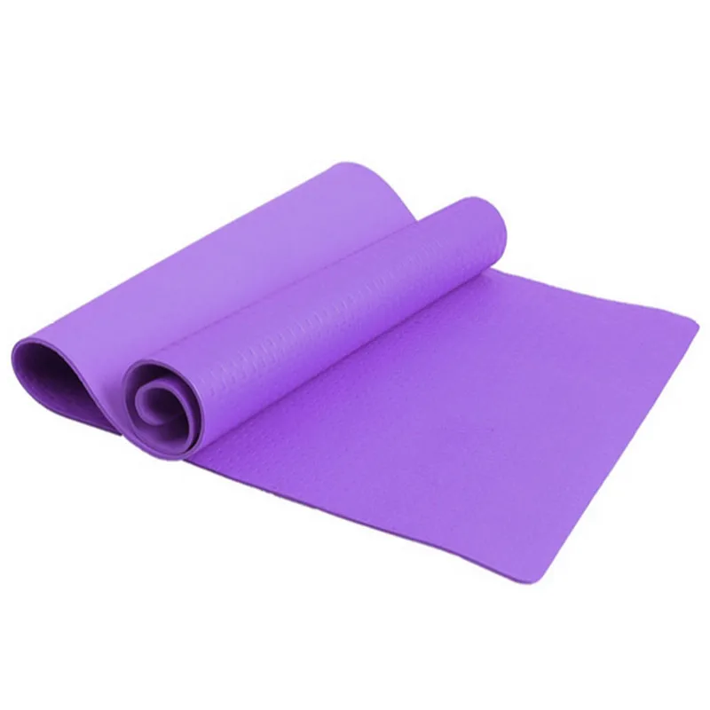 Высококачественный Прочный Коврик для йоги толщиной 4 мм нескользящий коврик для упражнений здоровье для занятий фитнесом и потери веса Dec14 - Цвет: Purple