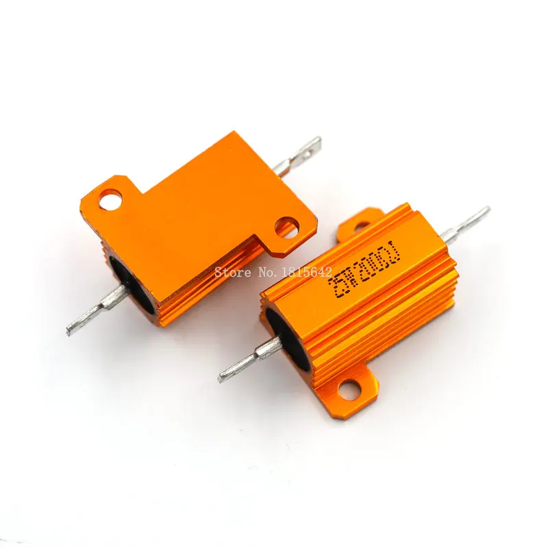 RX24 25W 200R 200RJ Power Metal Shell Aluminium Gold Resistor 25Watt