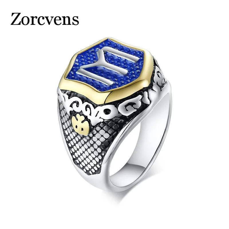 

Unique Men's Signet Ring Cocktail Ring Stainless Steel Silver Israel Army Pattern Israel Defense Force Zionist Citationl Jewelry