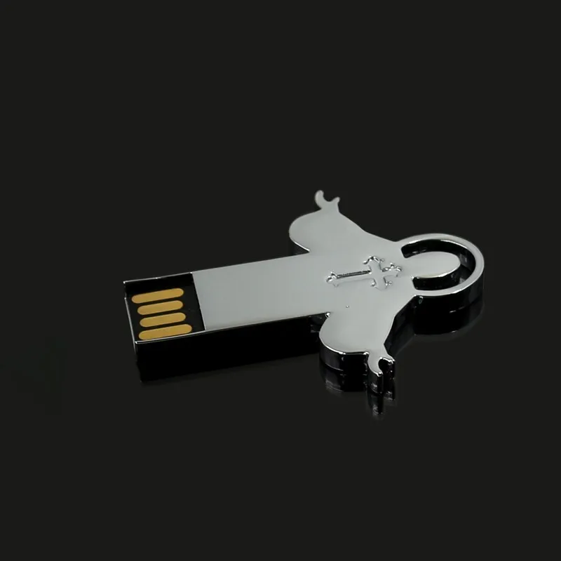 Иисуса флеш-накопитель металлический usb флэш-накопитель 4 ГБ 8 ГБ 16 ГБ 32 ГБ 64 Гб 128 ГБ 256 ГБ водонепроницаемая карта памяти ожерелье Флешка u stick