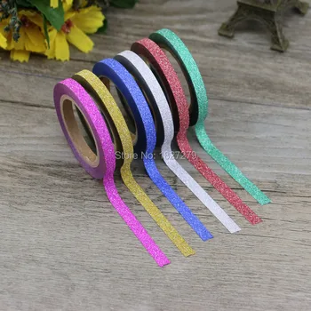 

(6pcs/Set) Glitter Washi Tape Set Japanese Stationery Scrapbooking Decorative Tapes Adhesive Tape Kawai Adesiva Decorativa