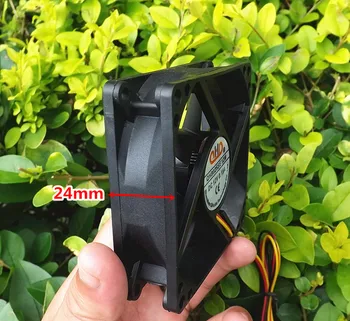 

2 PCS Brand New DC12V 80x80x24mm 8024 Small Brushless Cooling Cooler Fan