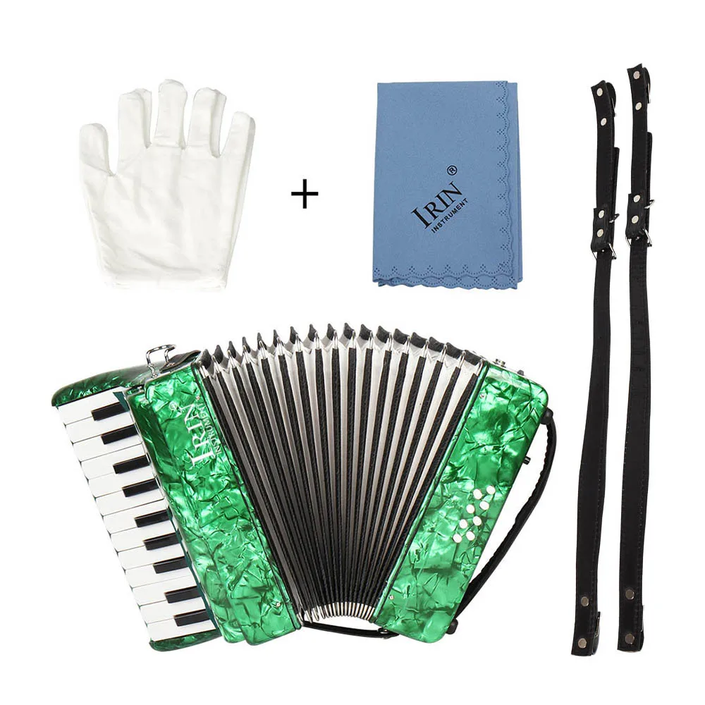 22-ключ 8 бас пианино типа «гармошка» с ремешками перчатки, Чистящая салфетка Образовательный музыкальный инструмент для студентов, начинающих детской одежды