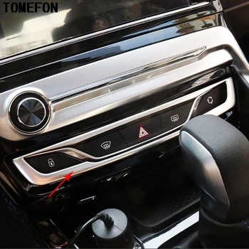 

Stainless Steel For Peugeot 308 Car Styling 2016 2017 Central Control Button Decorative Frame Fault Lights Demister Button Trim