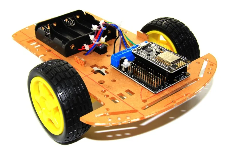 2WD L293D WiFi RC Smart Car with NodeMCU + Shield for ESP-12E based on ESP8266 mobile control