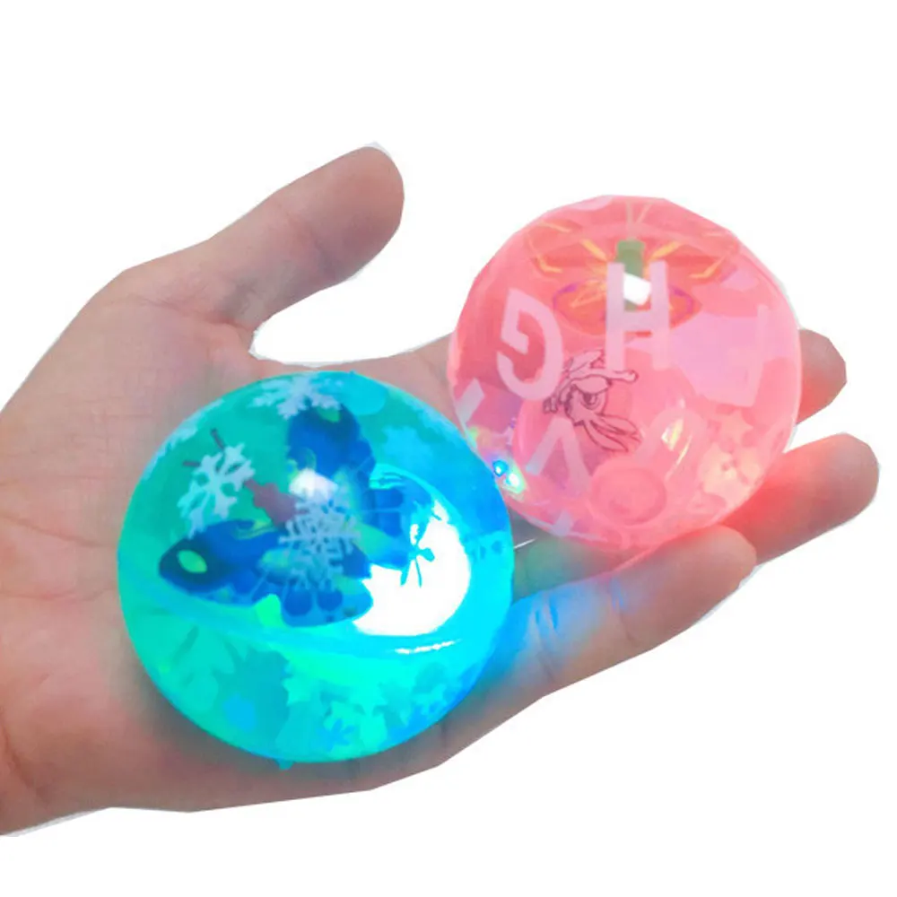 Мигающий Прыгающий мячик свет танцы мяч игрушка резиновый прыгающий мяч весело хрустальный шар светящиеся резиновые спортивные игрушки