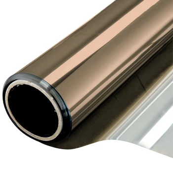 

50*200 cm One-Way Bronze Mirror Finish Vinyl Window Wrap Self-Adhesive Film,UV Blocking Heat Control Window Sticker For Home