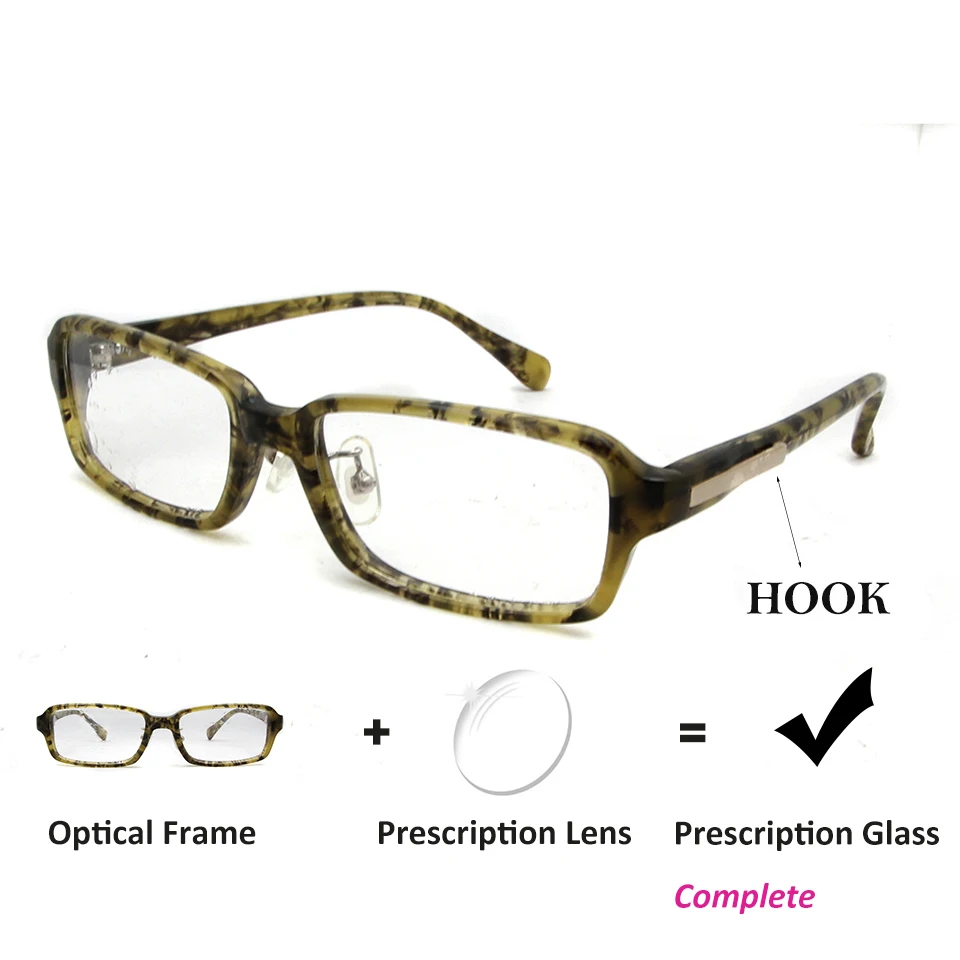 

SORBERN Acetate Prescription Glasses Women With Myopia Lens Reading Glasses Red Green Rectangular Optical Frame Female Lunette